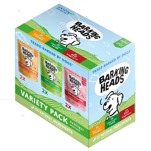 Barking Heads Dog Wet Food Variety Pack 6x300g