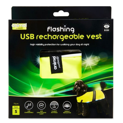 Animal Instincts Flashing Safety USB Flash Reflective Vest
