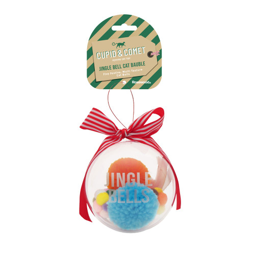 Cupid & Comet Jingle Bells Cat Toy Bauble