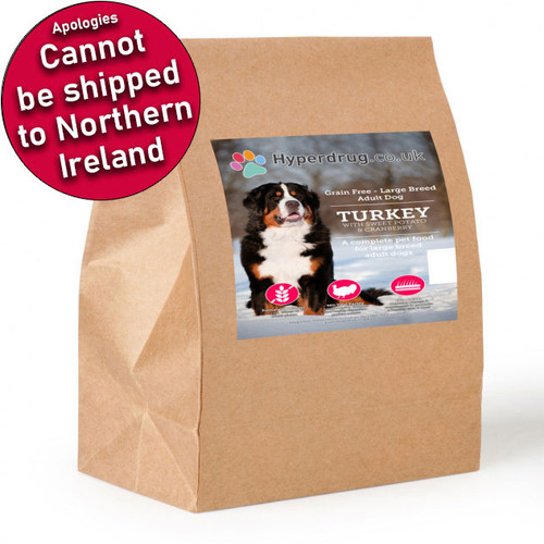 Hyperdrug Grain Free Adult Large Breed Turkey with Sweet Potato & Cranberry.