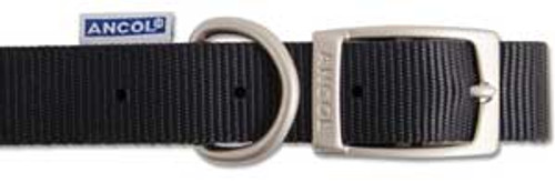 Viva Nylon Dog Collar  - Black