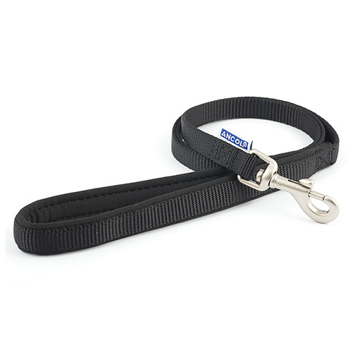 Viva Padded Nylon Dog Lead - Black