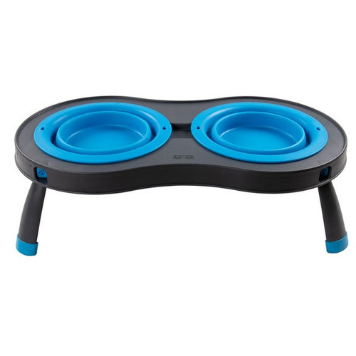 Dexas Double Elevated Feeder Blue