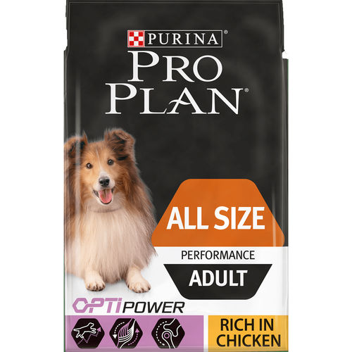 PRO PLAN Dog All sizes Adult Performance with OPTIPOWER Rich in Chicken