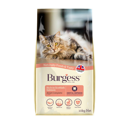 Burgess Adult Dry Cat Food Scottish Salmon 10kg