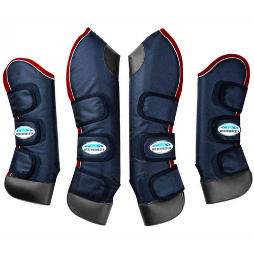WeatherBeeta Deluxe Travel Boots - Navy/Red/White