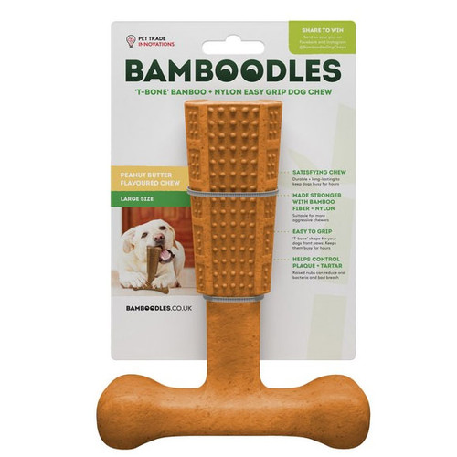 Bamboodles T-Bone Chew - Peanut Butter
