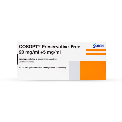 Cosopt Eye Drops single dose 0.2ml (pack of 60)