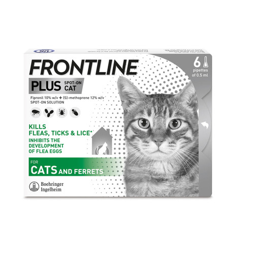 Frontline Plus Spot On Flea Treatment for Cats & Ferrets