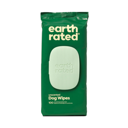 Earth Rated Dog Grooming Wipes Unscented (pk of 100)