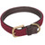 WeatherBeeta Leather Plaited Dog Collar - Brown/Maroon