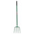 Fynalite Hi-Strength Manure Fork 4 Prong Long 48" GREEN LONG HANDLE