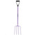 Fynalite Hi-Strength Manure Fork 4 Prong D-Grip 32" PURPLE D-GRIP HANDLE