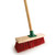 Yard Broom Red Pvc C/W 4 Ft 6" Handle 11"