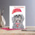 Deckled Edge Christmas Card  Rosa