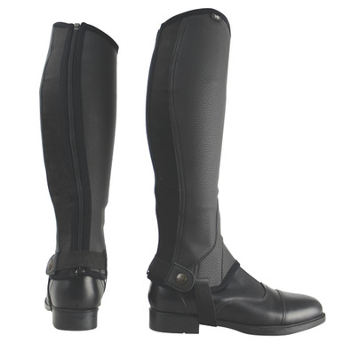 Hy Equestrian Synth. Leather Chaps - Durable, Comfortable.