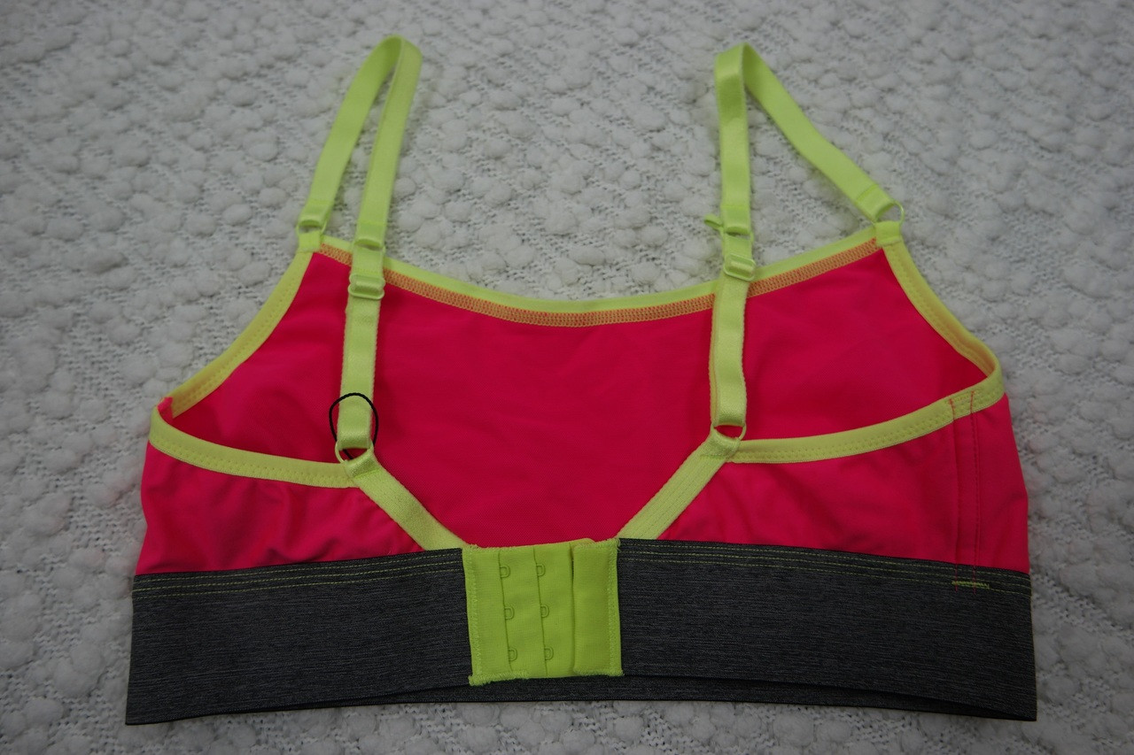 fluro pink sports bra