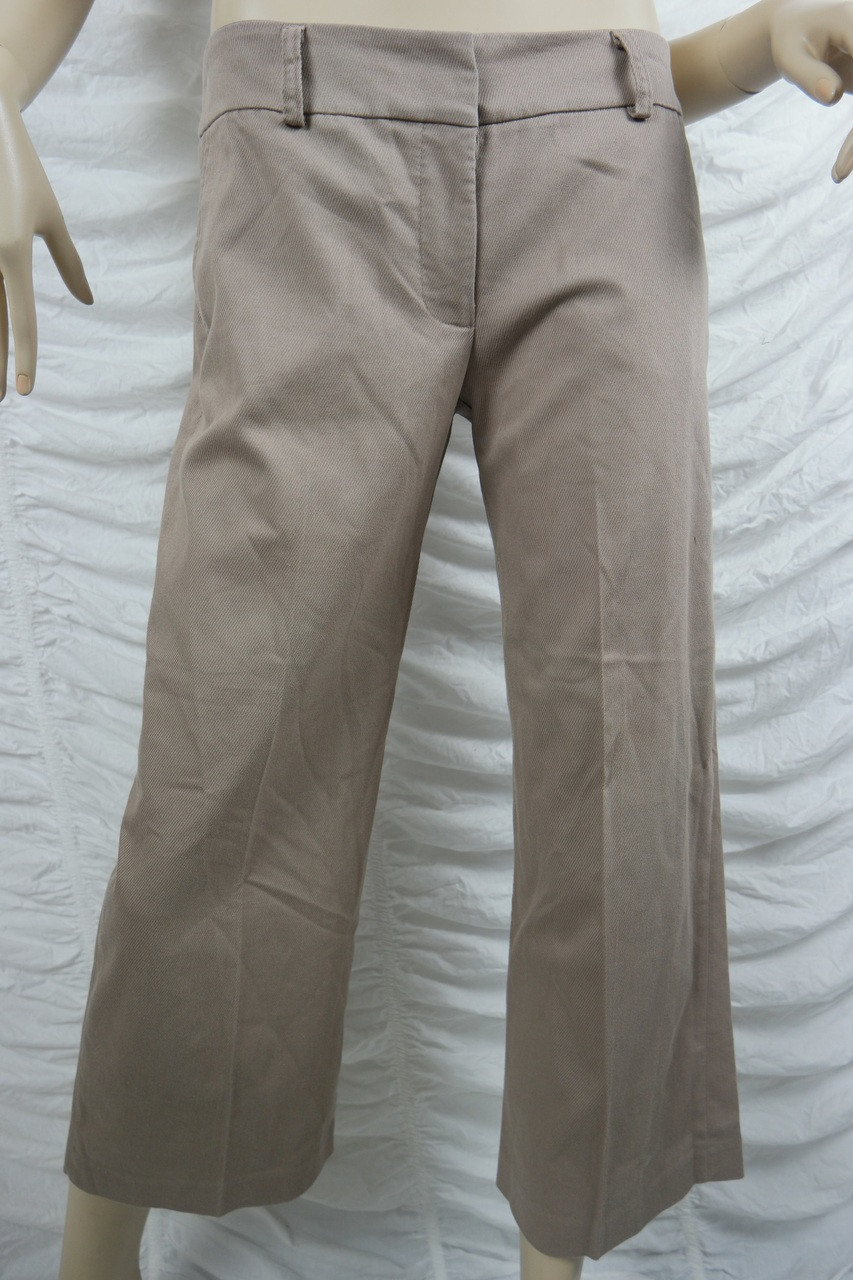 SATCH tan ribbed cotton blend wide leg 