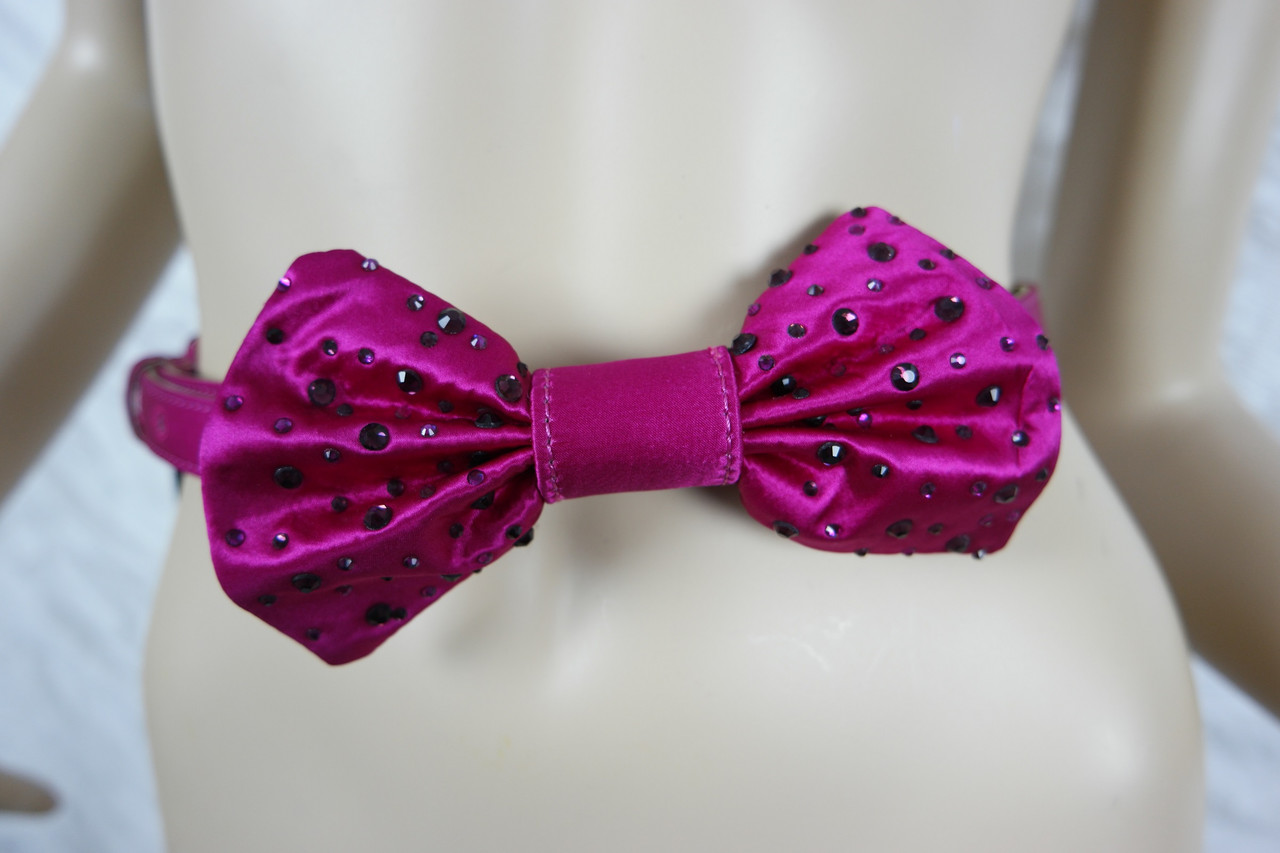 Sky satin diamonte bow belt size 