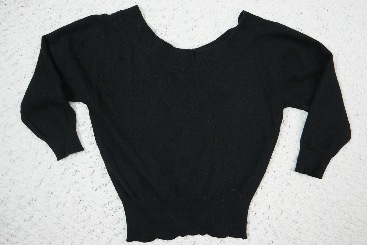 SCOTLAND black 100% cashmere vintage 