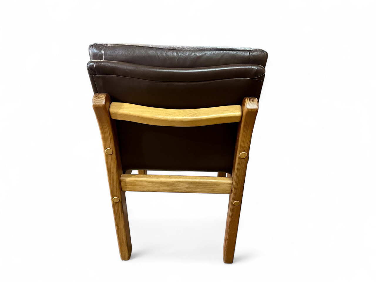 Vintage post & rail dining table & X4 chairs midcentury modern 1980's