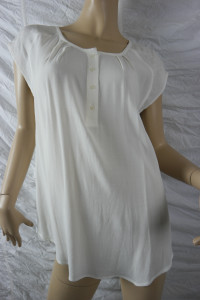 SPORTSCRAFT shell ivory white Joey short sleeved dolman top blouse size 10 BNWT front view