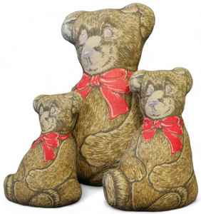 Vintage SEW N STUFF teddy bear home decor pillows cushions X3 AMERICA 1980's EVC main view Vintage SEW N STUFF teddy bear home decor pillows cushions X3 AMERICA 1980's EVC main view