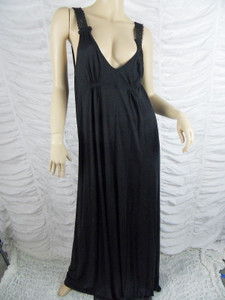 WITCHERY black 100% viscose maxi dress size S BNWT front view WITCHERY black 100% viscose maxi dress size S BNWT front view