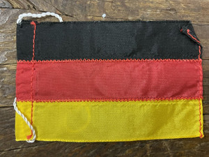 Vintage cloth mini FLAG & METAL GERMANY ensign merchant flag 1970's EVC main view Vintage cloth mini FLAG & METAL GERMANY ensign merchant flag 1970's EVC main view