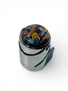 MURANO glass millefiori BREVETTI WAF bottle stopper gold adventurine ITALY