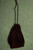 HANDMADE maroon blue beaded vintage Art Deco drawstring pouch reticule bag EVC back view
