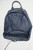 ZARA navy blue quilted backpack rucksack NWOT front view