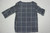 TRENERY navy blue cream digi check 3/4 sleeve hi-low top blouse size S BNWT back
