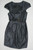 CUE black shiny cap sleeve vintage retro look party cocktail dress size 6 BNWT front view