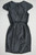 CUE black shiny cap sleeve vintage retro look party cocktail dress size 6 BNWT back view