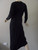 MRS. PRESS black cotton silk blend v-neck long sleeve long dress size 1 EUC back view