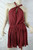 PILGRIM maroon red twist halter neck A-line mini dress size 8 BNWT front view