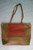 MILANA tan brown orange 100% leather large shopper tote handbag VGC front view