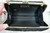 OOH LA LA black Nicolette satin pleated medium hard case evening handbag BNWT interior view