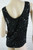 SPORTSGIRL vintage 1970's black sequin beaded singlet tank top size 8 India EVC back view