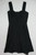 REVIEW black retro 1950's Ribbon Lace A-line cocktail party dress size 12 BNWT front view