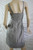CUE grey highlight sheen check print 1950's retro fit flare A-line dress size 10 EUC back view