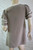 TWELVE BY TWELVE taupe cream 100% silk ruffled tunic dress size M EUC back view