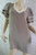 TWELVE BY TWELVE taupe cream 100% silk ruffled tunic dress size M EUC front view