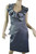 KAREN MILLEN pewter grey ruffle halter neck evening dress size 14 BNWT front view