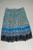 PAOLA DAVITTI blue quint-tone 100% silk floral daisy print 1960's vintage skirt size M EVC front view