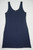 RANT CLOTHING navy indigo blue knee length bamboo stretch tank dress size L EUC front view