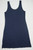 RANT CLOTHING navy indigo blue knee length bamboo stretch tank dress size L EUC back view