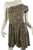 ZARA TRAFALUC brown animal print one shoulder A-line dress size M BNWT front view