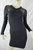 KOOKAÏ black mesh long sleeve body con dress size 1/10AU BNWT front view